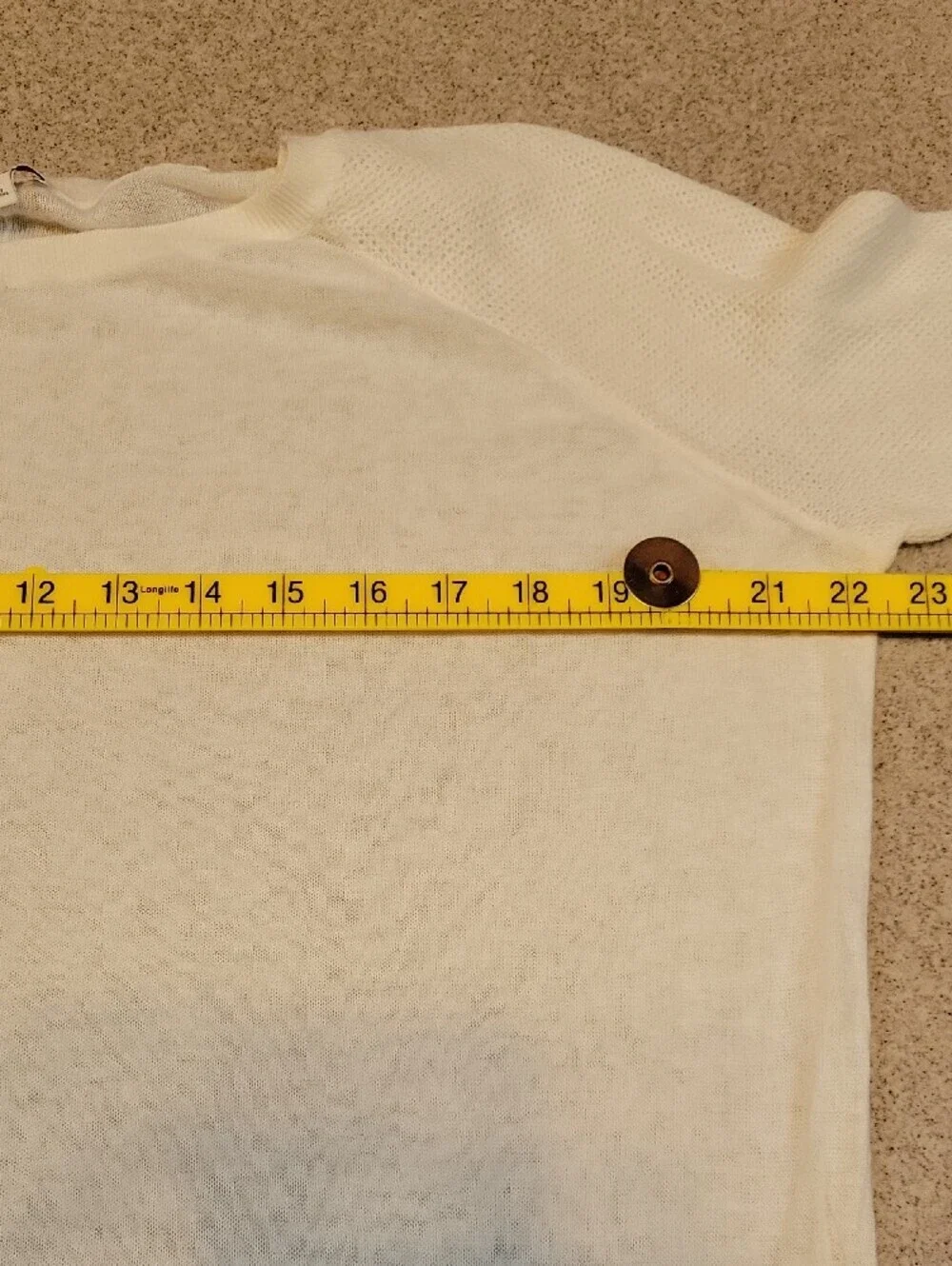 Gap Linen Viscose Blend Lightweight Sweater Ivory Size Medium Stichy Sleeve